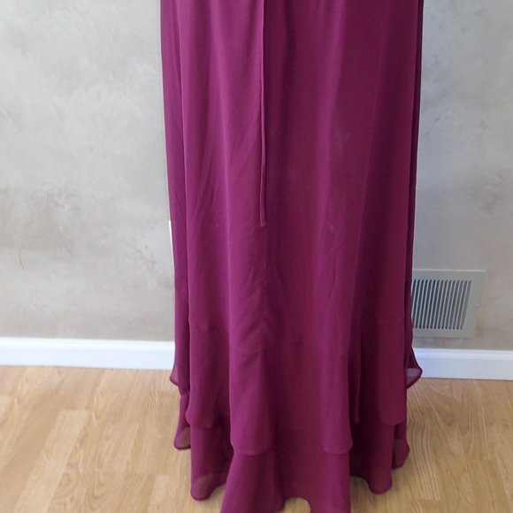 Lulu Burgundy Prom / Bridesmaid Dress Size Small - Picture 7 of 11
